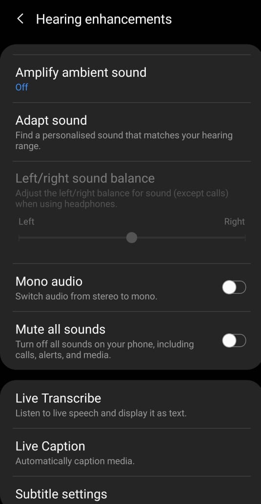 Disable Mono audio