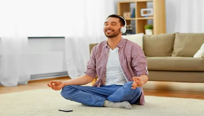 person who is meditating