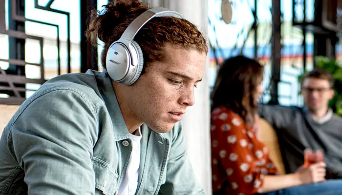 image for using bose headphones