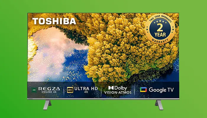 Toshiba Bezelless Series 4K Ultra HD Smart LED Google TV 43C350LP